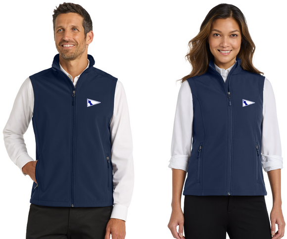Severn Sailing - Embroidered Navy Blue Core Soft Shell Vest (Men's or Lady's)