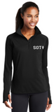 SOTI - Lettered LADY 1/4 Zip Sport-Wick Stretch (Maroon, White, Black or Charcoal) (EMBROIDERED)