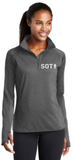 SOTI - Lettered LADY 1/4 Zip Sport-Wick Stretch (Maroon, White, Black or Charcoal) (EMBROIDERED)