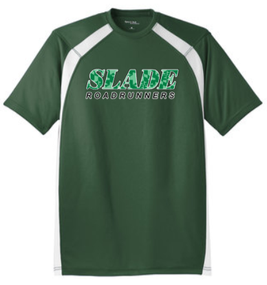 MSCS - FLAG LETTERS - Green Dry Zone Colorblock Performance SS T Shirt.