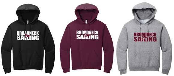 Broadneck Sailing - Hoodie Sweatshirt (Black, Grey or Maroon)
