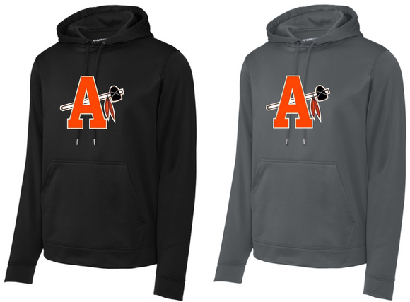 Apaches - A - Performance Hoodie Sweatshirt (Silver or Black)