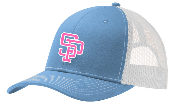 2025 Cooperstown - Trucker Hat (Printed) baby blue and white