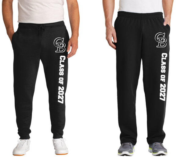 GB Class of 27 - 27 - Sweatpants (Joggers or Open Bottom) (Black)