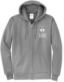 St. Joseph - Stacked Wolfie - Full Zip Hoodie (White, Grey or Maroon)