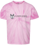 St. Joseph - Wolfie Long - Short Sleeve Tie-Dyed T-shirt (Silver or Pink)