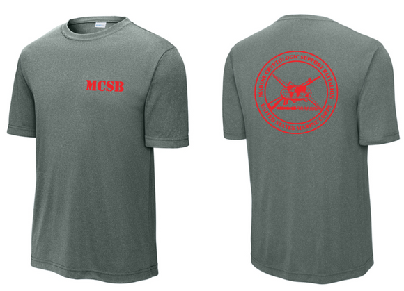 Turducken Bowl - Concrete Grey with Red Performance Short Sleeve Shirt - Order by 11/7