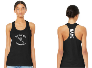 Docksiders - Black Ladies Racer Back Tank Top