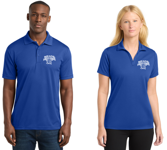 Meade Heights - Royal Blue Short Sleeve Polo Shirt (Men's or Lady)