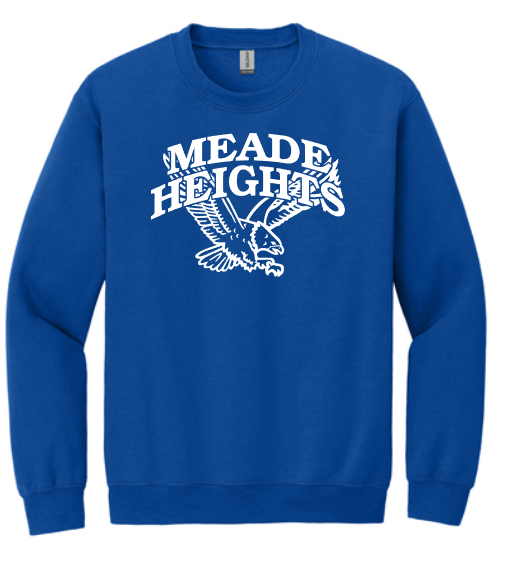Meade Heights Elementary - Royal Crewneck Sweatshirt (Youth and Adult Sizes)