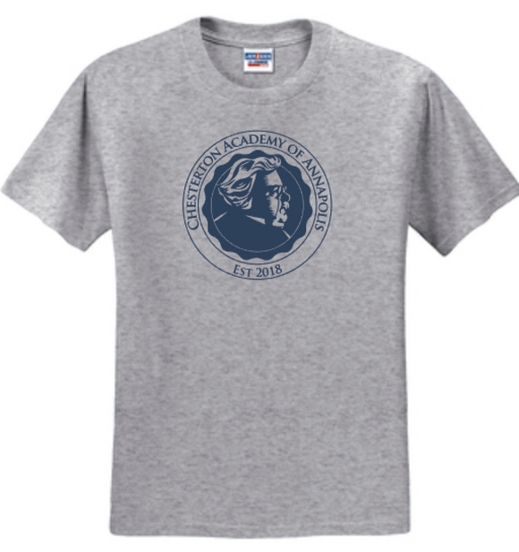 Chesterton Academy - ANNAPOLIS Grey Short Sleeve Shirt (Youth or Adult)