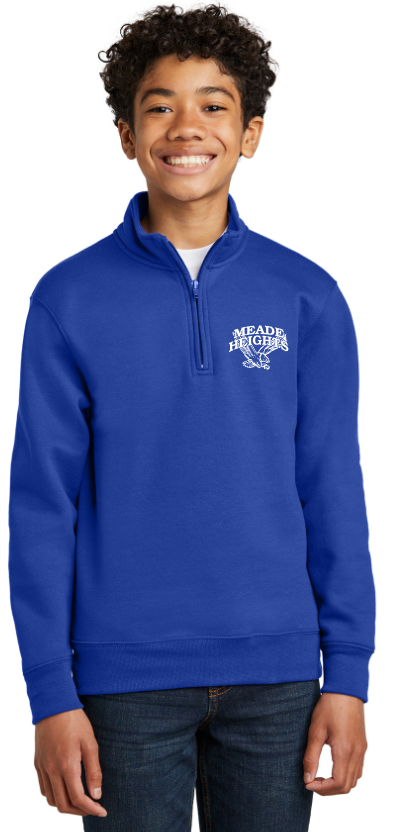 Meade Heights Elementary - Royal Blue 1/4 Zip (Youth and Adult Sizes) (Printed)