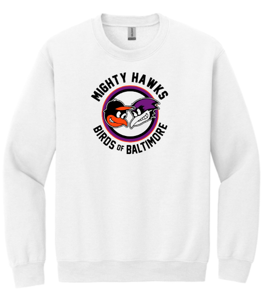 Meade Heights Elementary - BIRDS- White Crewneck Sweatshirt (Youth and Adult Sizes)