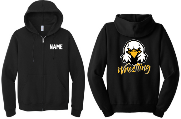 NHS WRESTLING - Wrestling Eagles Full Zip Hoodie Sweatshirt