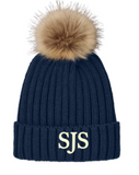St. Joseph Cockeysville - Port Authority Faux Fur Pom Marshmallow Beanie (Embroidered)