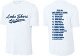 LS ALLSTARS - 6U ROSTER - Short Sleeve T Shirt - Performance (White / Silver) (Unisex or Ladies)