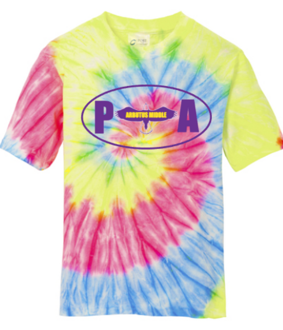 Arbutus Middle - PTA - Neon Tie Dye Short Sleeve Shirt