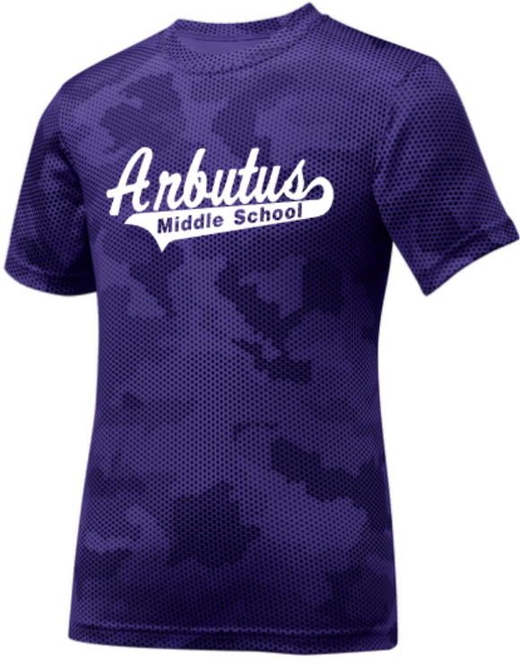 Arbutus Middle - Sports - Purple Hex Short Sleeve Shirt