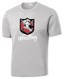 NC Wrestling - Shield - SS Performance Shirt (White or Silver)