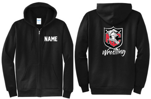 NC Wrestling - Shield - Official Full Zip Hoodie Sweatshirt