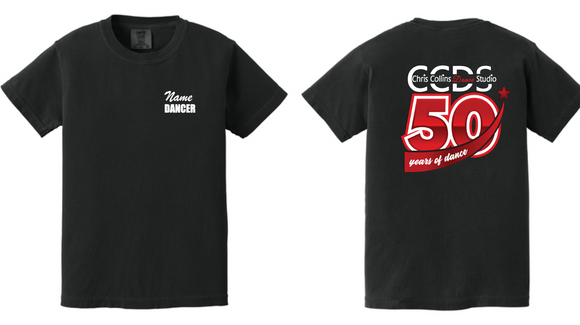 CCDS - 50 YEAR - Black SS T Shirt (Comfort Colors)
