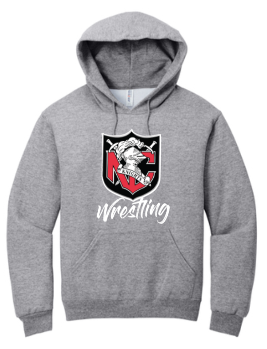 NC Wrestling - Shield - Hoodie Sweatshirt (Black or Grey)