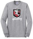 NC Wrestling - Shield - Long Sleeve Shirt (Grey or Black)