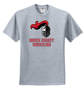 NC Wrestling - Knight - Short Sleeve Shirt (Grey or White)