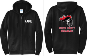 NC Wrestling - Knight - Official Full Zip Hoodie Sweatshirt