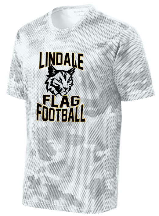 Lindale - FOOTBALL - White Camo Hex Short Sleeve Shirt