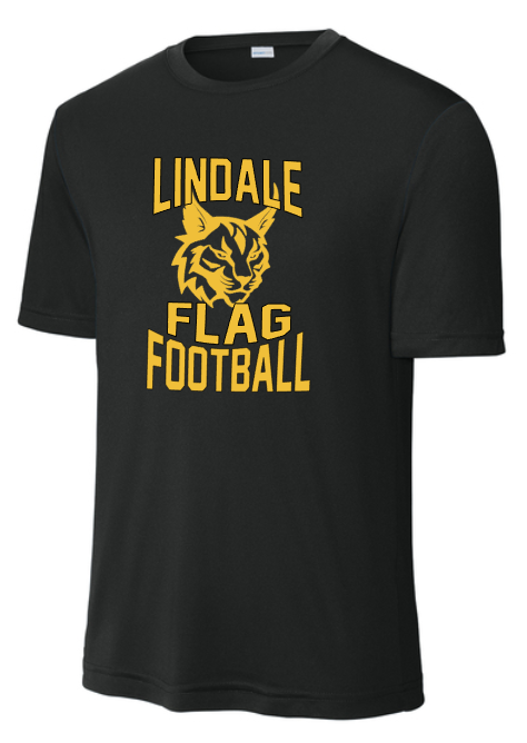 Lindale Lynx - FOOTBALL - Performance Short Sleeve Shirt (Black)