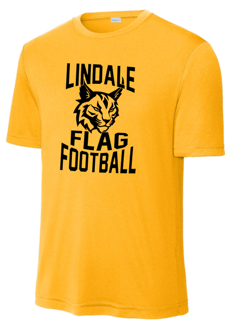Lindale Lynx - FOOTBALL - Performance Short Sleeve Shirt (Gold)