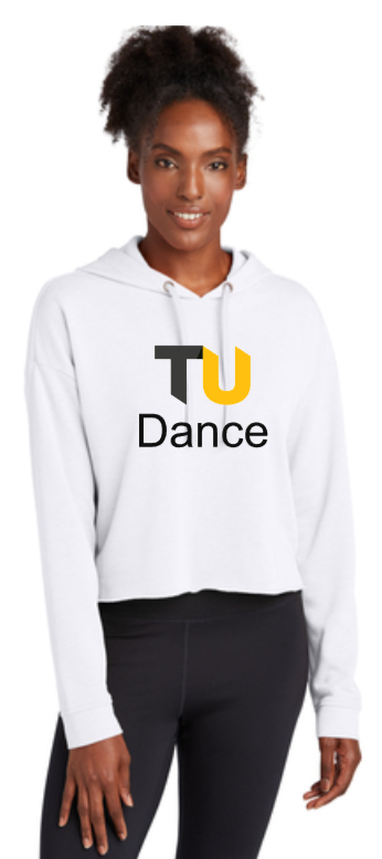 TU DANCE - STACKED - Tri-Blend Crop Hooded Pullover
