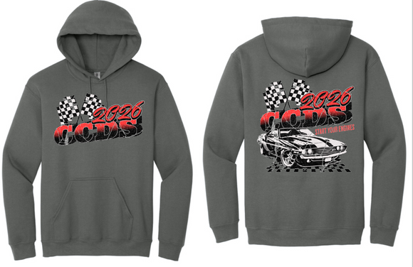 CCDS - START YOUR ENGINES -Charcoal Hoodie