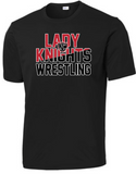 NC Wrestling - Lady Knights - Performance Short Sleeve Shirt (Silver or Black)