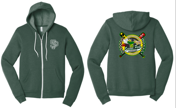 2025 Cooperstown - Bella Canvas Full Zip Sponge Hoodie (Heathered Green, Heathered Grey or Black)