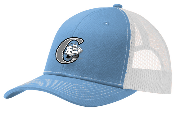 CAA - Carolina Blue and White Snapback Trucker Hat (Printed)