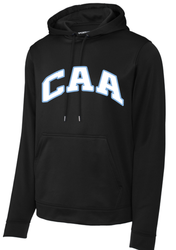 CAA - Letters Black Performance Hoodie Sweatshirt