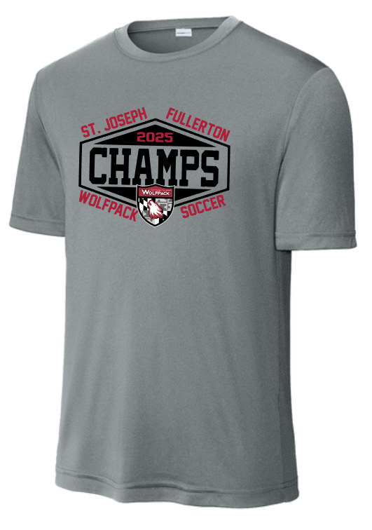 St. Joseph - CHAMPIONSHIP - Charcoal Performance Short Sleeve Shirt