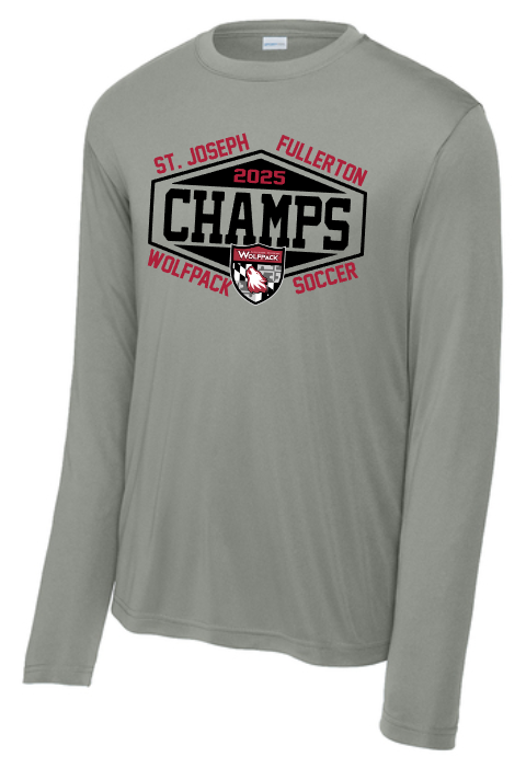 St. Joseph - CHAMPIONSHIP - Charcoal Performance Long Sleeve T Shirt