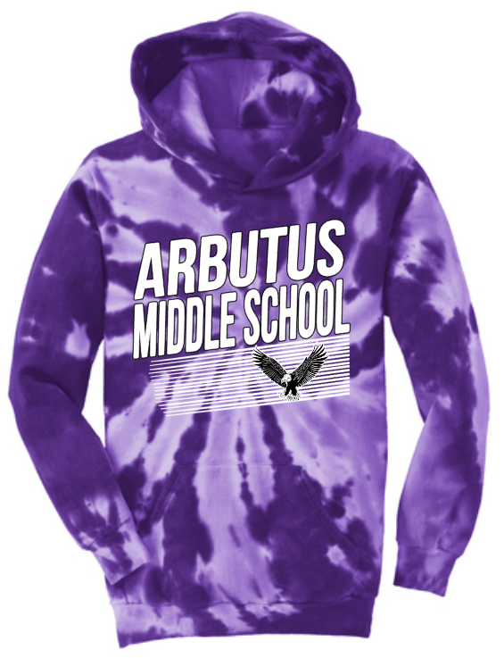 Arbutus Middle - Classic - Purple Tie Dye Hoodie