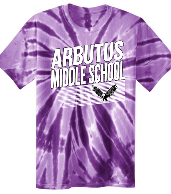 Arbutus Middle - Classic - Purple Tie Dye Short Sleeve Shirt