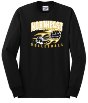 NHS Volleyball - NHS Long Sleeve T Shirt (Grey, Black or White)