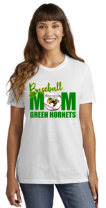 Green Hornets Travel Baseball -Green Hornets Mom Short Sleeve T Shirt (White, Grey)