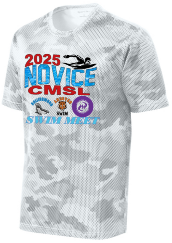 2025 Novice Meet - White Camo Hex Short Sleeve Shirt