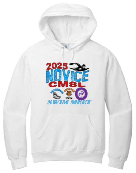 2025 Novice Meet - White Hoodie Sweatshirt - ONLINE ONLY