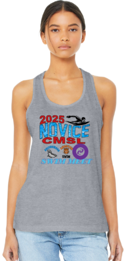 2025 Novice Meet - Grey Racer Back Tank Top