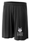 St. Joseph School - Adult Training Shorts - Stacked logo (Black or Maroon)