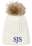 St. Joseph Cockeysville - Port Authority Faux Fur Pom Marshmallow Beanie (Embroidered)