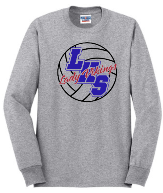 LHS Volleyball - LHS Cotton/Poly Blend Long Sleeve T Shirt